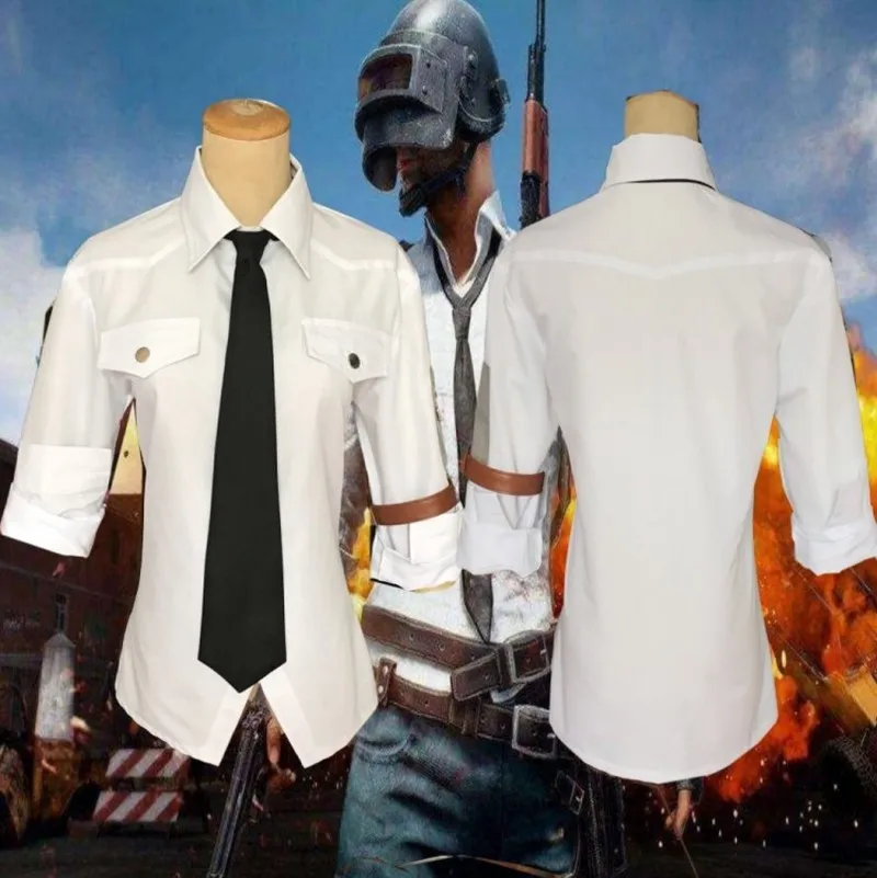 Игра PUBG мужчина женщина белый черный рубашки playerunknown's Battlegrounds Косплей костюмы