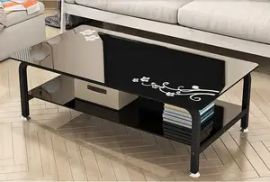 Modern Tempered Glass Tea Table Small Room Creative Tea Table In The Living Room