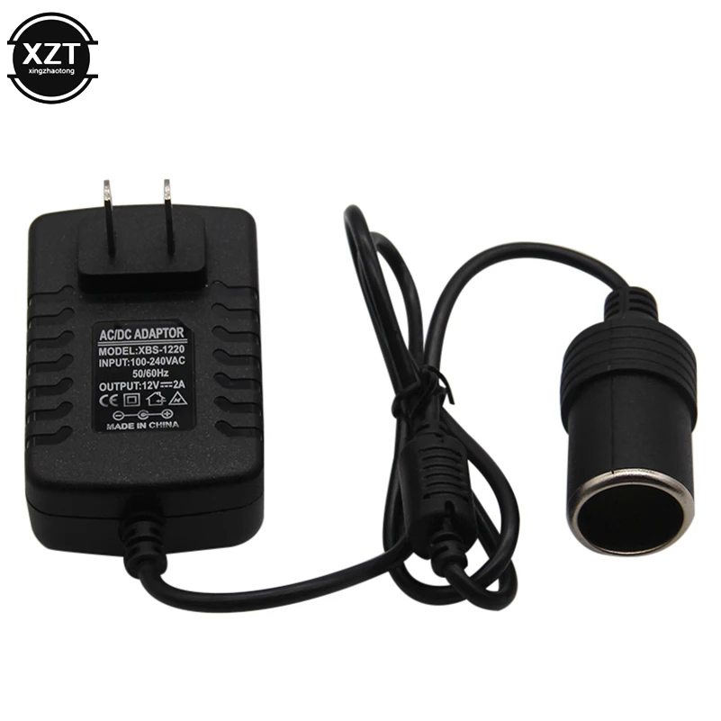 

220V AC to 12V DC Mini 2A EU Standard Plug Car Cigarette Lighter Charger Transformer Adapter Socket Car Electronic Devices
