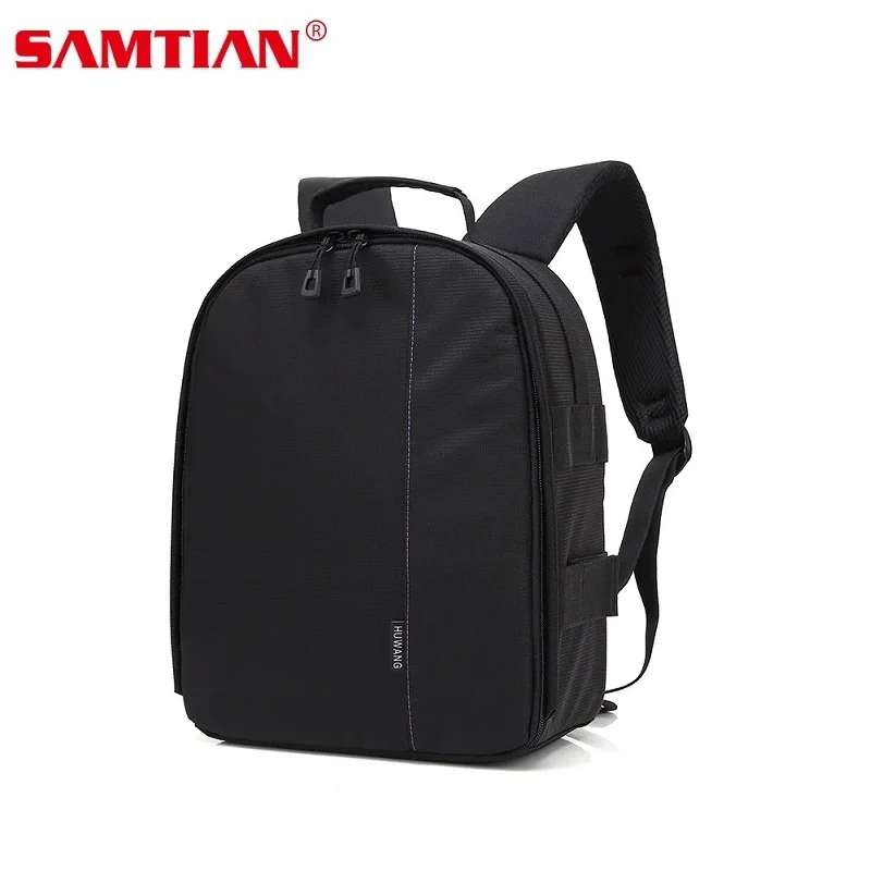 

SAMTIAN Camera Backpack Waterproof Digital DSLR Camera Video Bag w/ Rain Cover Multi-functional Camera Soft Bag Video Case