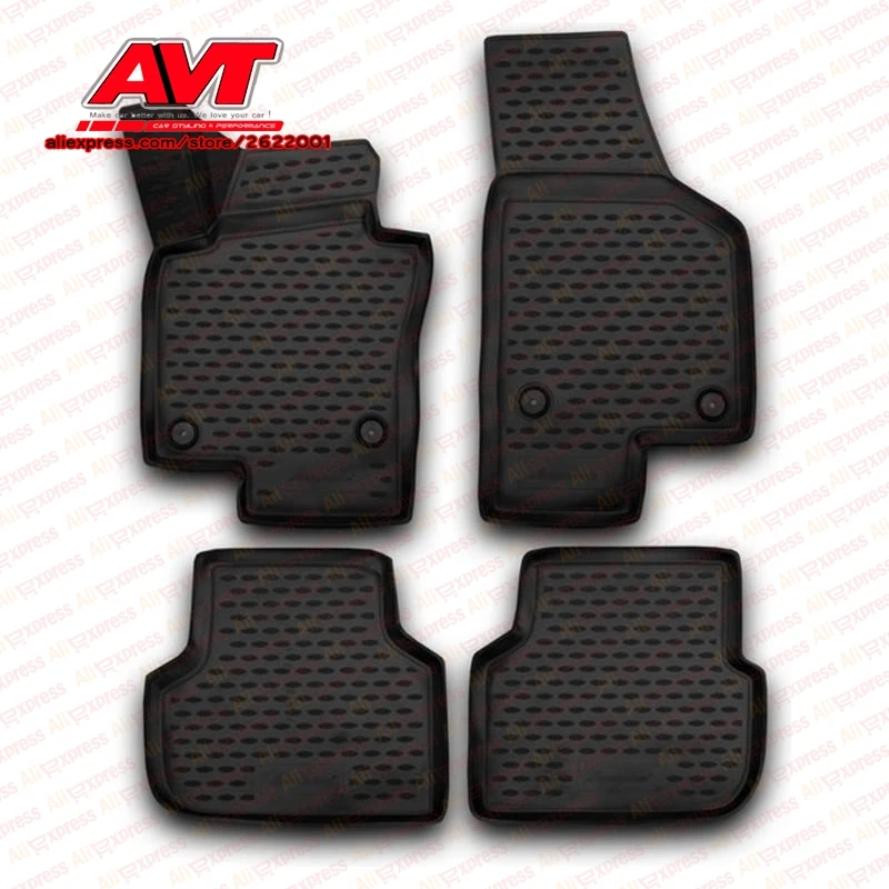 

Floor mats for Volkswagen Jetta 2011- 4 pcs rubber rugs non slip rubber interior car styling accessories