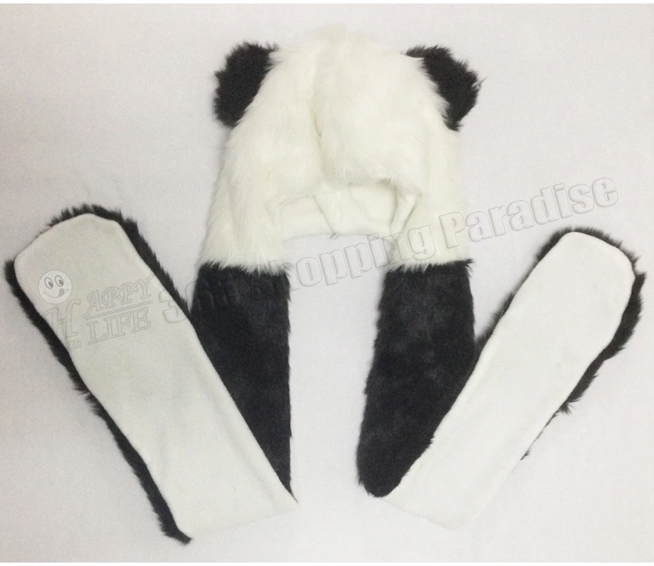 1 шт./лот популярный высококачественный капюшон Crazy Panda из искусственного меха