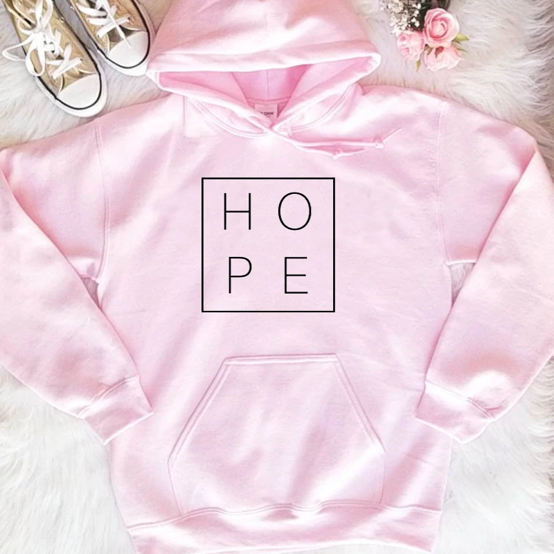 

Hope Funny Letter Christian Hoodies Pink Fashion Clothing Pullover Hope Faith Tumblr Oversize quote Sweatshirt Drop Ship