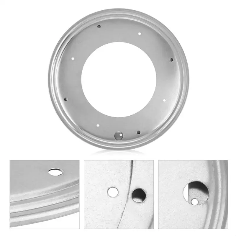 12 Inch Round Shape Galvanized Turntable Rotating Swivel Plate Kitchen& Display Table Hardware