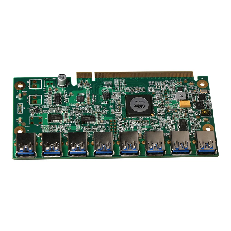  1 a 8 PCIe Miner máquina de extensión de tarjeta gráfica PCI-E 16X girar 8 puertos USB3.0 PCIE tarj