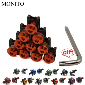 

10PCS CNC For YAMAHA vmax 1200 1700 v max tenere 700 xtz700 xjr1300 Motorcycle Fairing Screws Custom Moto Body Spring Nuts Bolts