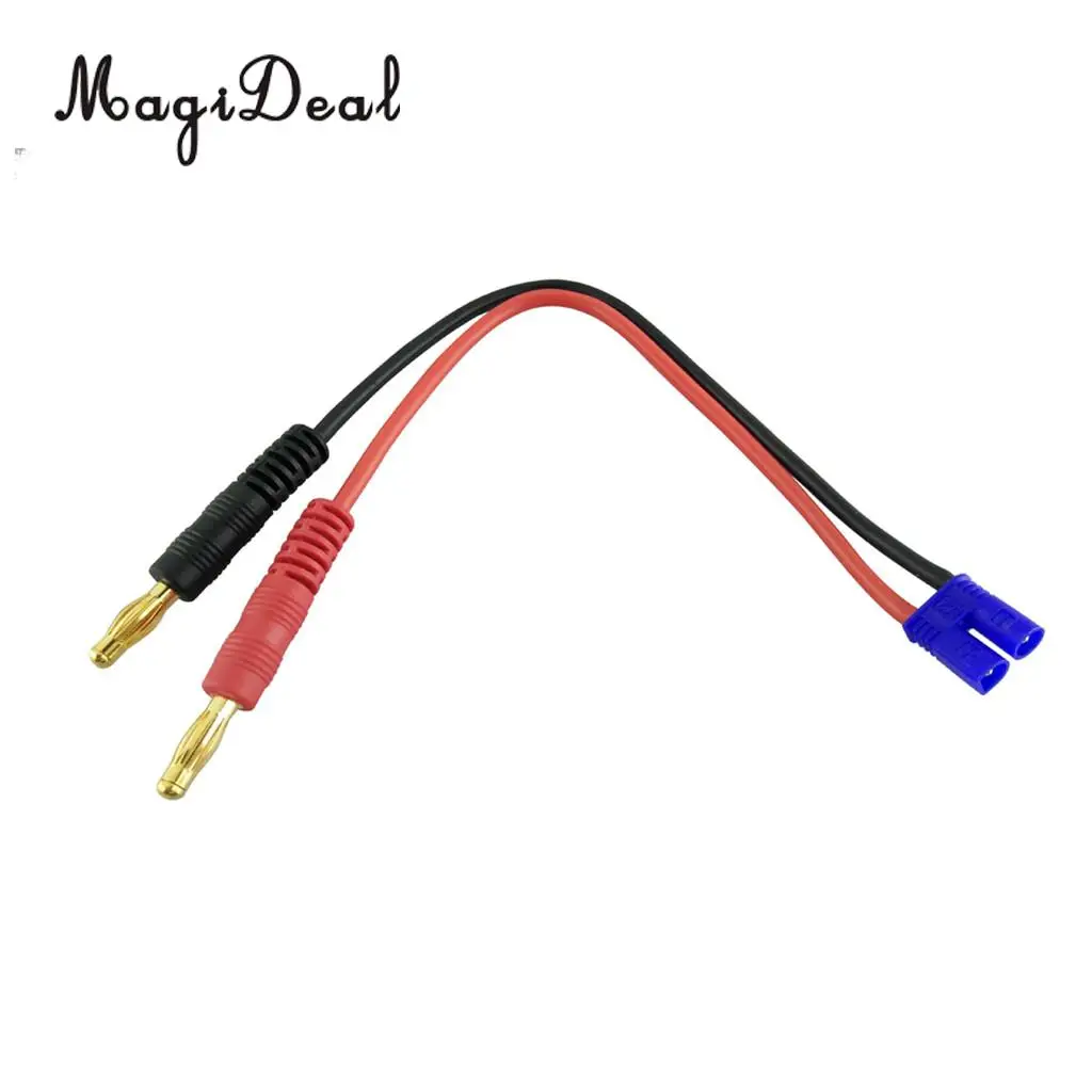 

MagiDeal High Quality 16AWG B6 Plastic Charging Cable EC2 to Banana Plug for Hubsan H501S RC Drone Remote Control Parts 200mm
