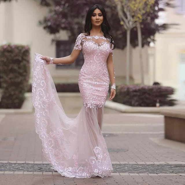 Light Pink Long Prom Dresses