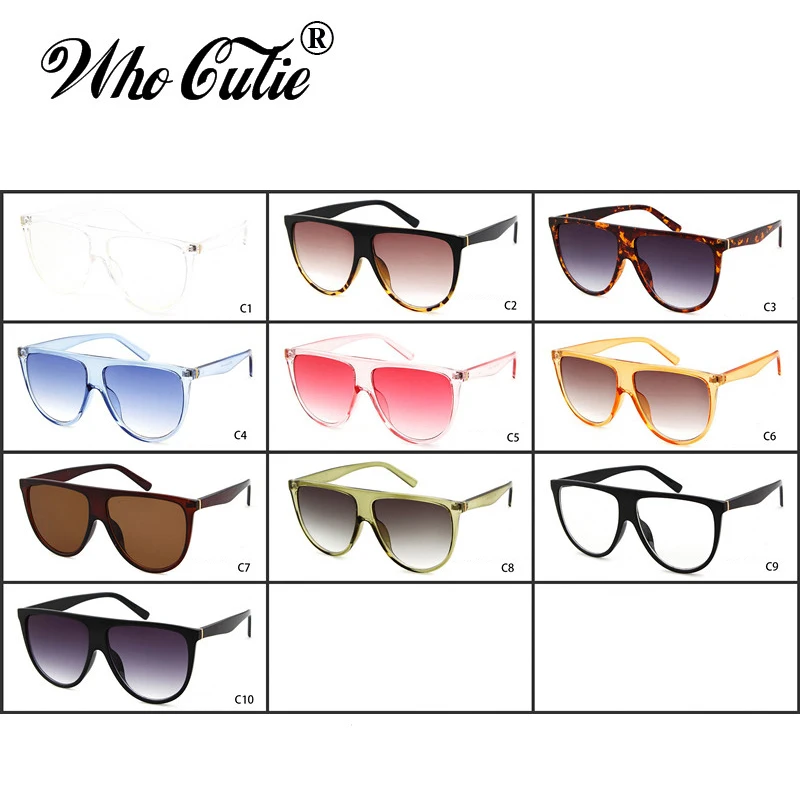 Кто милашка негабаритных квадратных солнцезащитных очков для женщин брендовая дизайнерская винтажная мода женские черные солнцезащитные очки «кошачий глаз» UV400 оттенки OM330B