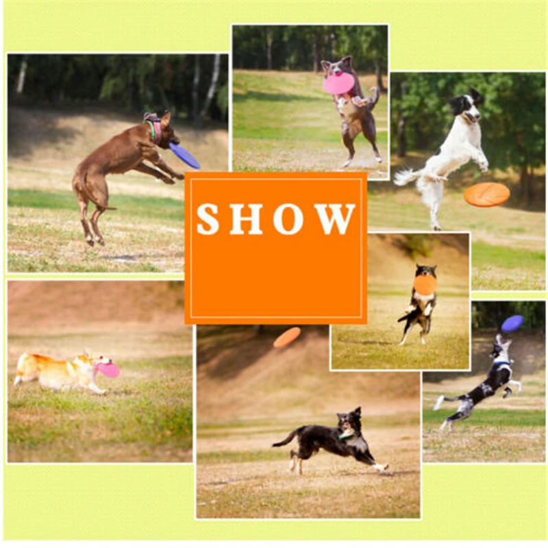 الحيوانات الأليفة دمية على شكل كلب التدريب سيليكون تحلق القرص لينة Frisby إحضار رمي حار جديد الحيوانات الأليفة دمية على شكل كلب s جولة تحلق أقرا...