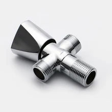 Универсальный высококачественный медный угловой клапан для ванной комнаты и туалета, ручное колесо, быстрое открытие двойного использования, двойной водяной клапан