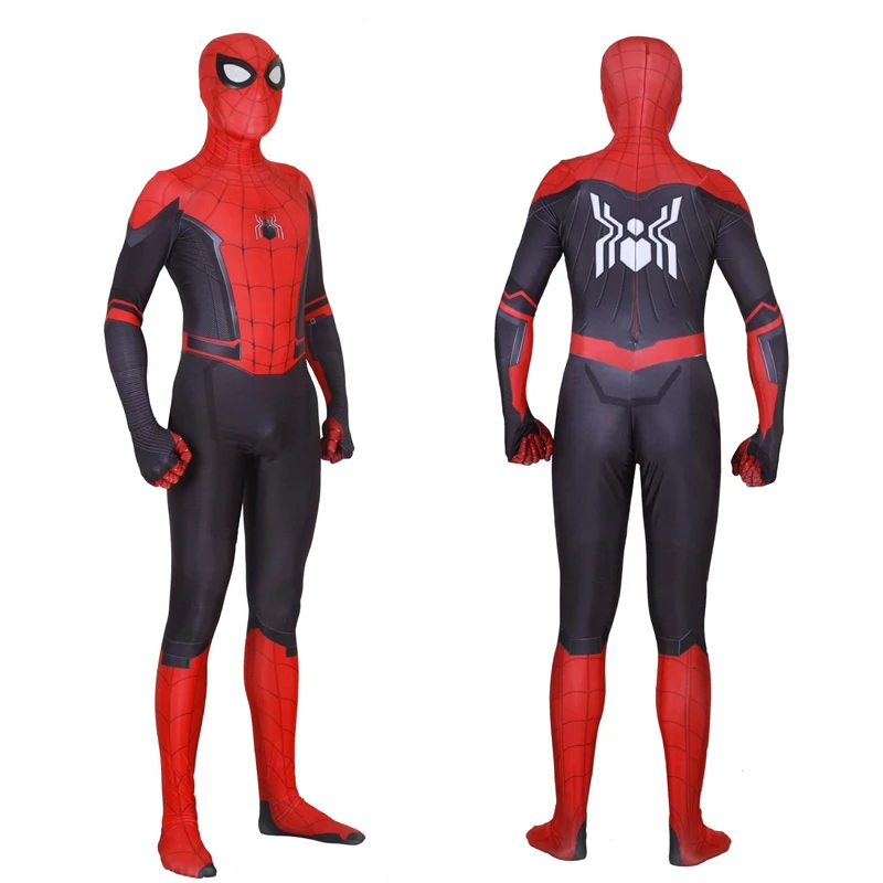 FOGIMOYA взрослый дети Человек-паук далеко от дома Питер Паркер костюм зентай для косплея супергероя-паука боди костюм комбинезоны