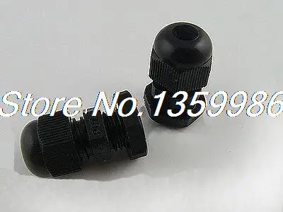 

20Pcs OD 12mm Model PG7 Connectors Waterproof Black Plastic Fixing Cable Glands