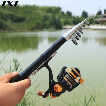 

29CM Quality Carbon Fiber Portable Mini Telescopic Ultra Light Fishing Rod 1m 1.2m 1.5m 2.3m Short Sea Rod Lure Rods for Fish T4