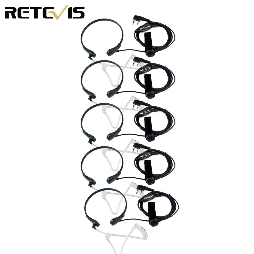 5 шт. горловины Mic PTT наушники для Kenwood BAOFENG UV 5R Retevis RT3/H777/BF 888S Ham C9007A оптовая