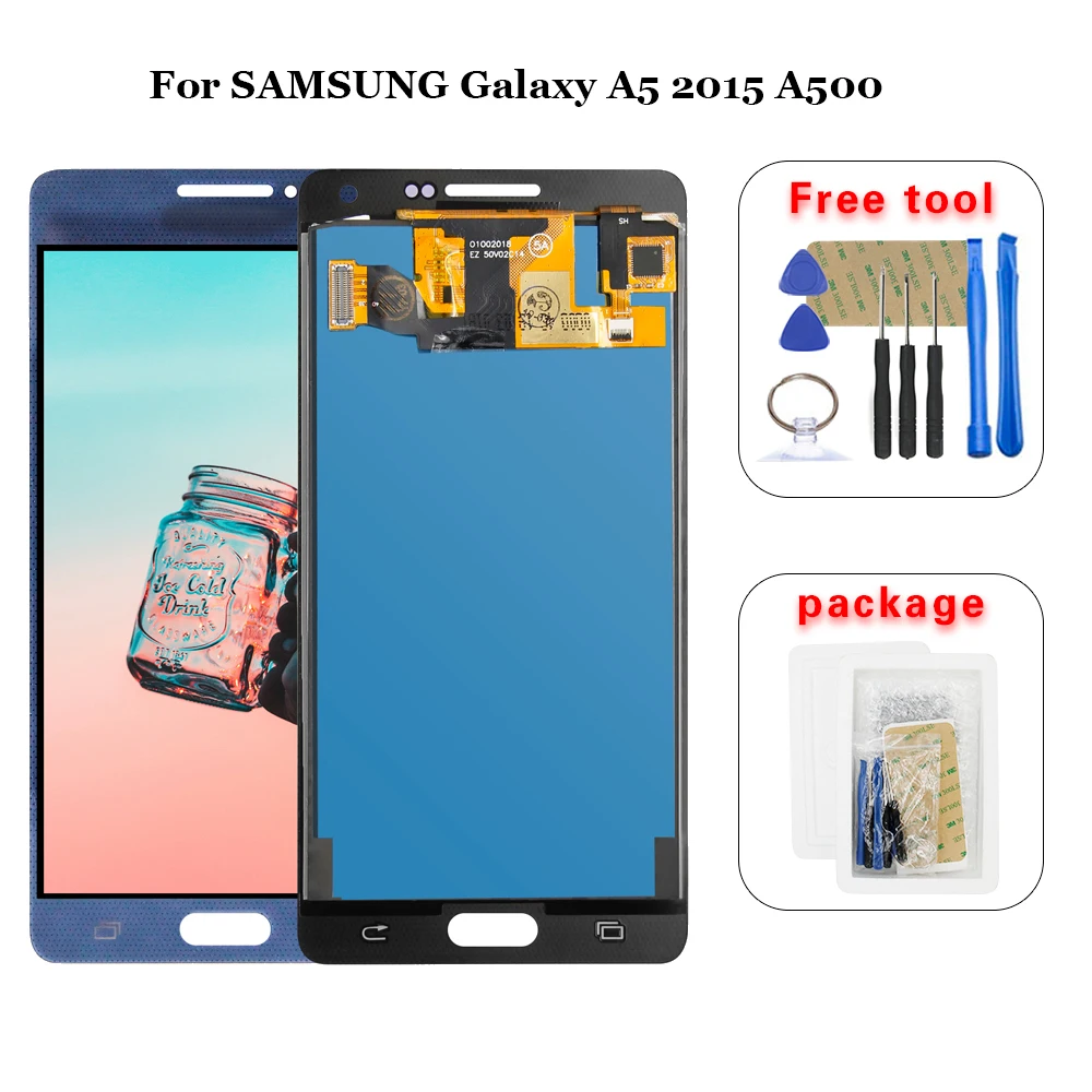 

AAA Quality For SAMSUNG Galaxy A5 2015 A500 A500F A500FU A500M LCD Display+Touch Screen Digitizer Assembly Free Tools
