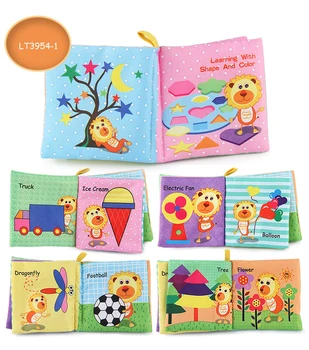

Colorful Baby Cloth Book Early education Toy English Cartoon Animal Numbers English Story Soft Cloth Development Books bellring