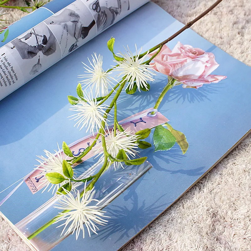 

6heads/branch small fake plants decorative plastic artificial flowers for home wedding decoration flores artificiales
