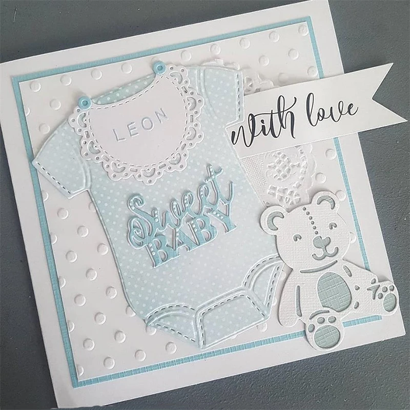 

JC Metal Cutting Dies for Scrapbooking Cut Die T-Shirt Clothes Bear Stencil Handmade Paper Card Making Model Decoration Craft