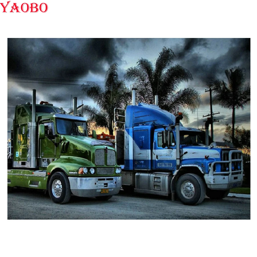 

5D Diy diamond painting cross stitch Truck pictures of rhinestones full square diamond embroidery wall stickers handcraft crafts