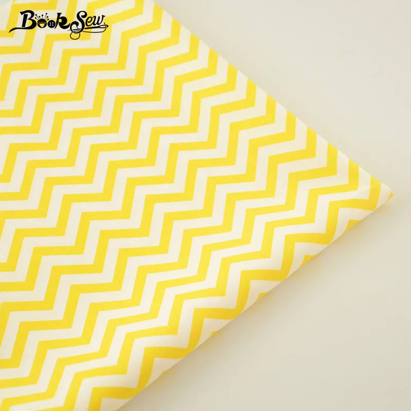 

100% Cotton Fabric Home Textile Yellow Waves Designs Patchwork Quilting Sewing Cloth Craft Bedding Decoration Dolls Dress Tissue