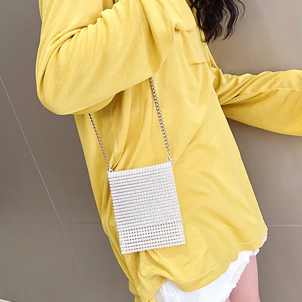 Мезон Фабр Новинки для женщин модные стразы дикий цепи телефон сумка-мессенджер сумка через плечо сумка от известного бренда, сумка через плечо Для женщин класса люкс 7,3