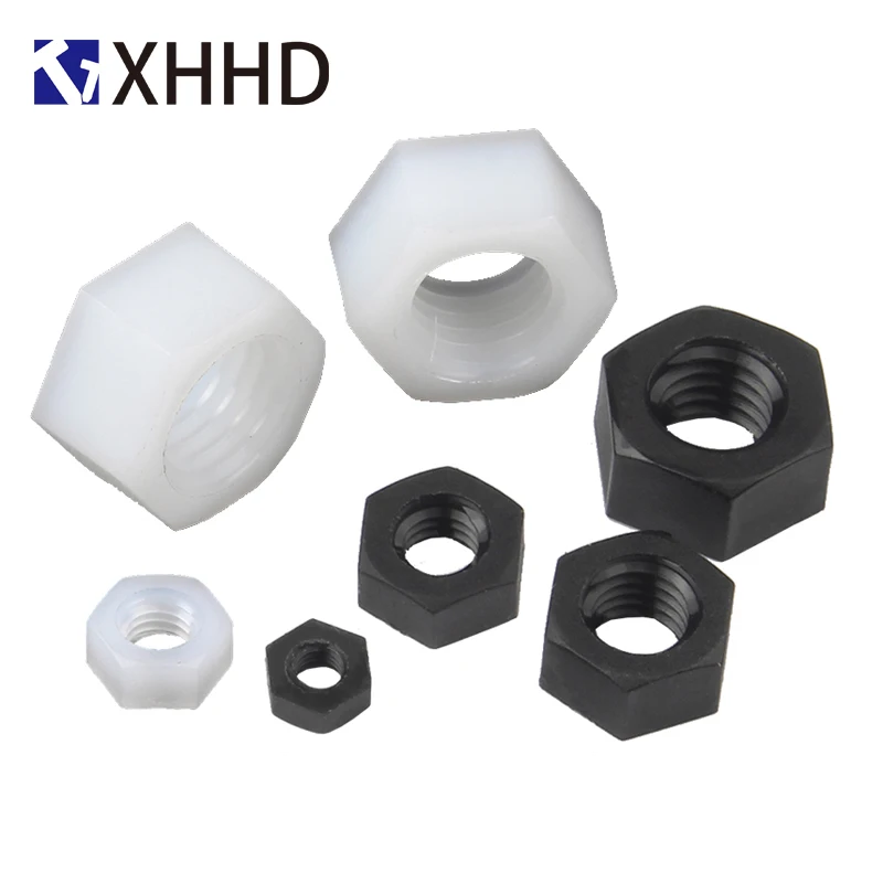 

Black White Hex Nylon Nut Metric Thread Plastic Insulation Hexagon Nut M2 M2.5 M3 M4 M5 M6 M8 M10 M12 M14 M16 M18 M20