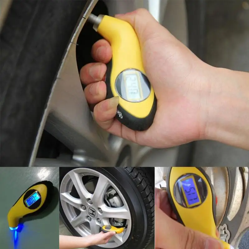 Цифровой манометр для автомобильных шин с ЖК дисплеем измеритель давления