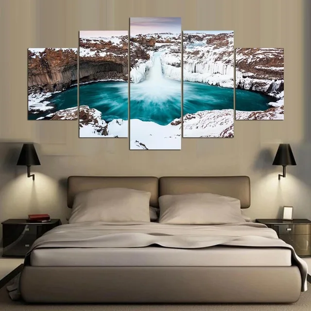 Modern-Home-Decor-Living-Room-Wall-Art-Poster-Or-Bedroom-Canvas-5-Panel-Falls-Iceland-Print.jpg_640x640
