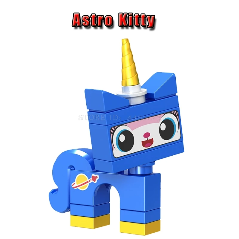 Игрушки блоки фильм 2 Emmet Lucy Batman Unikitty сладкий Mayhem Rex сшитая игрушка История 4 Вуди и Джесси блок коробка фильм фигурки Модель - Цвет: D1-3-04-Astro Kitty