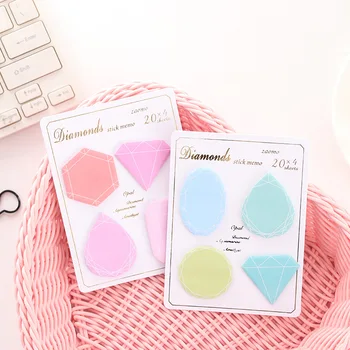 

Creative Diamond Post-it Notes Hand-painted Multi-color N Times Post Student Portable Notes Stickers Kawaii Memo Pad Note Pad