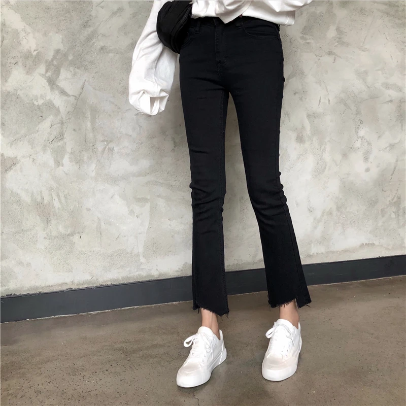 Дешевые оптовые 2019 новые весенние летние горячие продажи женские модные повседневные джинсовые брюки NC23