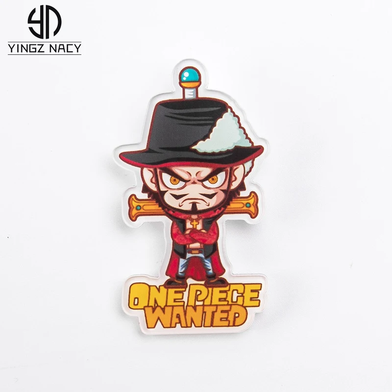 

Anime Badges Dracule Mihaw Brooch One Piece Pins Lapel Pin Jewelry Acrylic Brooches For Women Men Icon Backpack Bag Denim Badge