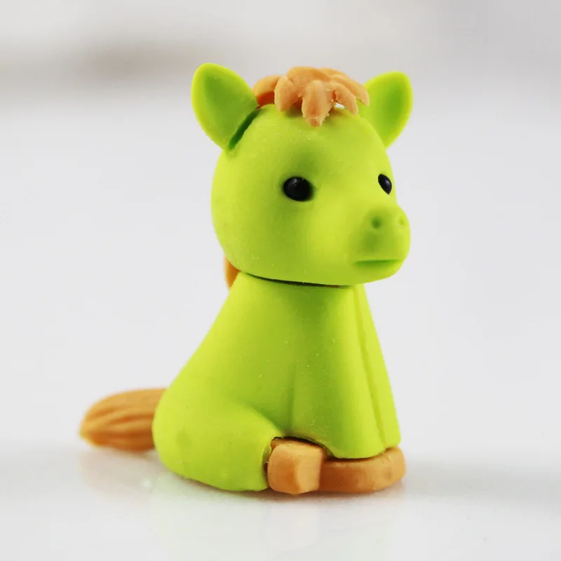 

1pcs cute Cartoon lovely pony eraser children Learning stationery kawaii school supplies papelaria gift for kids