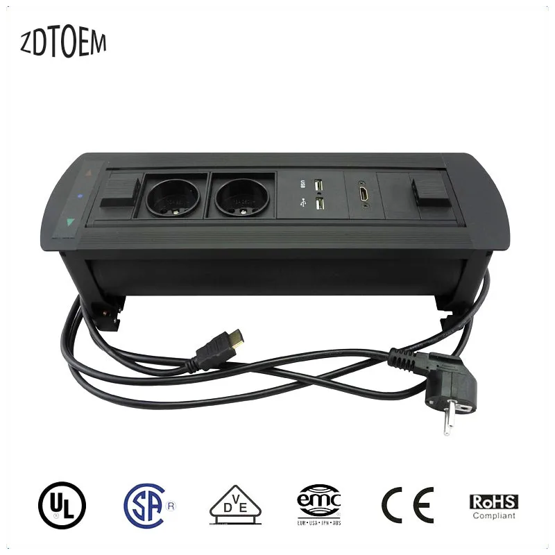 

zdt-4 European Power / USB charger Flipping Electric Desktop Socket (offer customized )