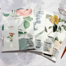 1 упаковка,, 3 конверта+ 6 бумаги для записей, серия цветов флоры, конверт для подарков, Канцтовары, школьные принадлежности, материал Escolar