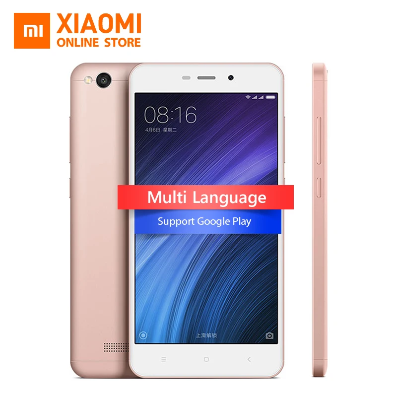 Original Xiaomi Redmi 4A Mobile Phone Snapdragon 425 Quad Core CPU 2GB RAM 16GB ROM 5.0 Inch 13.0MP camera 3120mAh Battery MIUI8