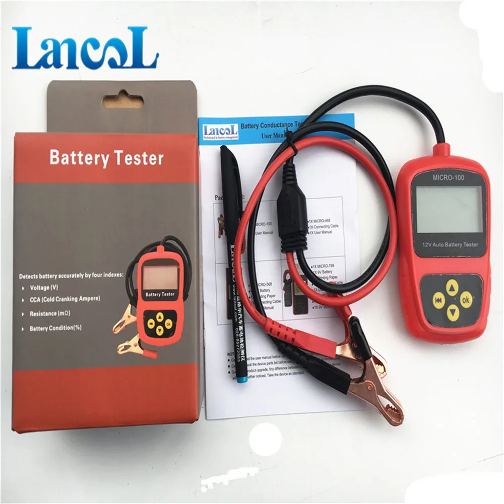 

LANCOL MICRO-100 Digital 12V/24V Car Battery Tester Checker Automotive Battery Load Tester