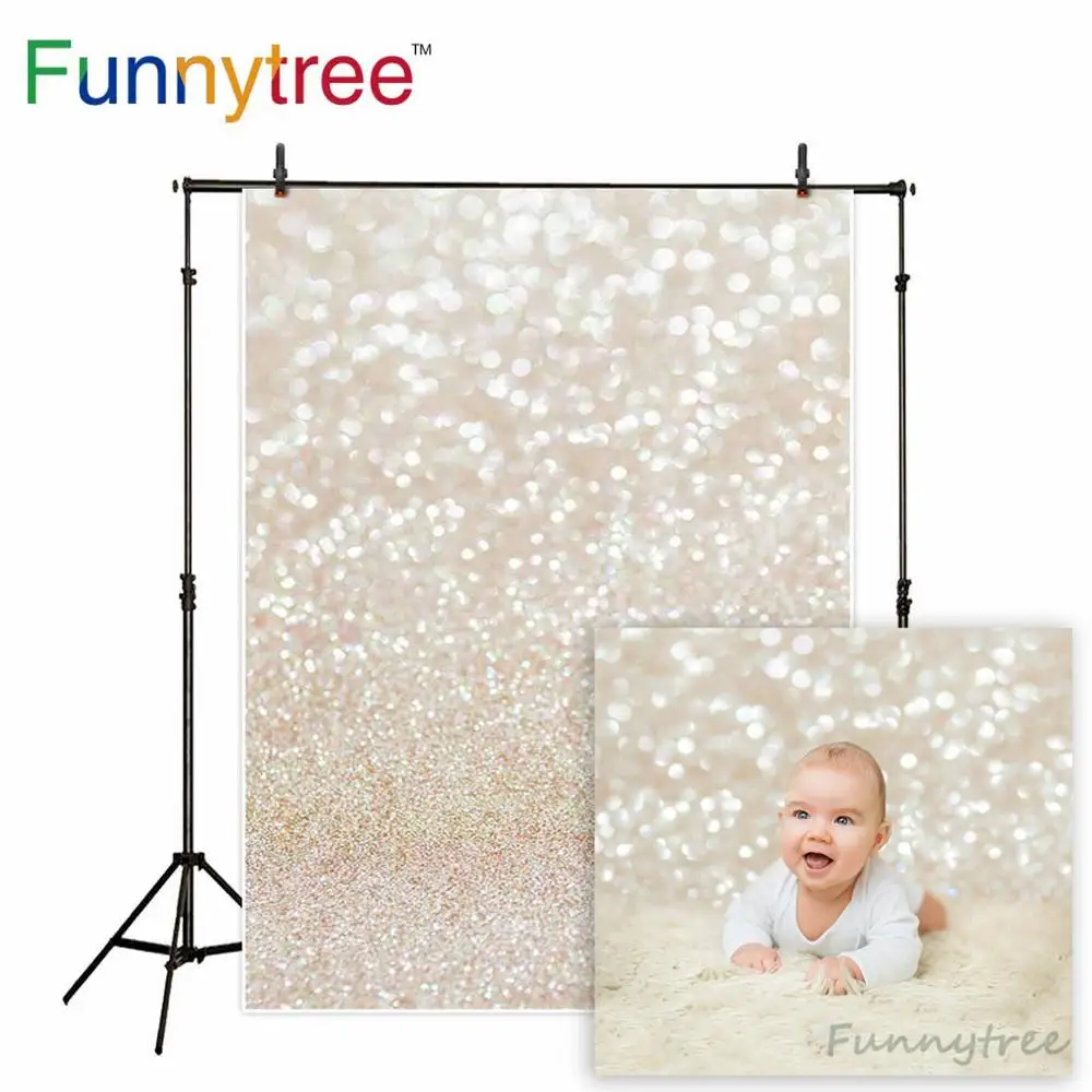 

Funnytree christmas backdrops photography studio New year shinny bokeh baby shower twinkly photo background photocall photozone