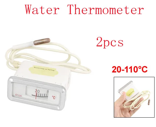 

20-110 Degree Celsius Thermometer for Hot Water Boiler w Cables 2pcs