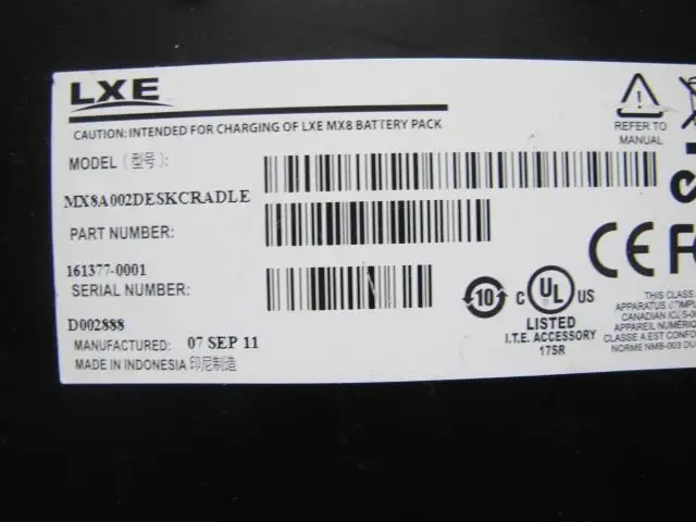 013  HONEYWELL LXE MX8 Desk Cradle Scanner Battery Charger   3