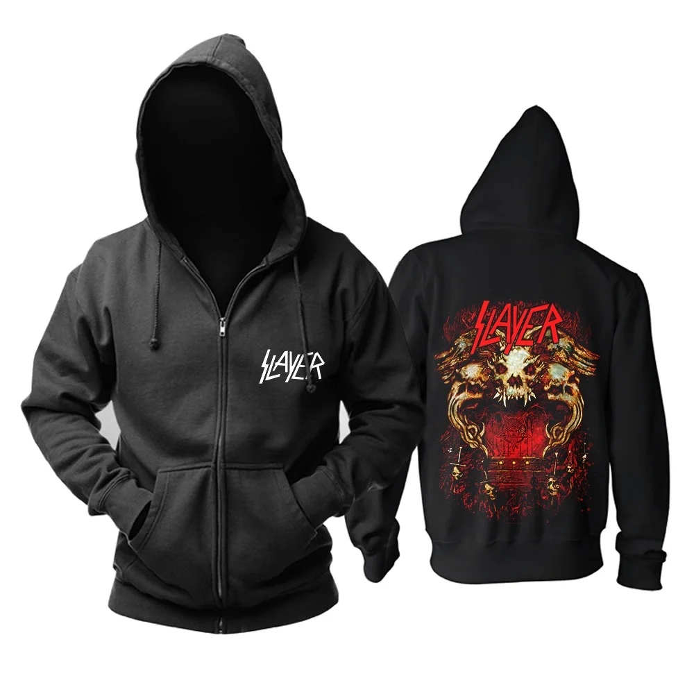 26 дизайнов Slayer, хлопковые мягкие толстовки в стиле рок, куртка в виде ракушки, толстовка на молнии в стиле панк с тяжелым металлом, флисовая верхняя одежда sudadera Skull