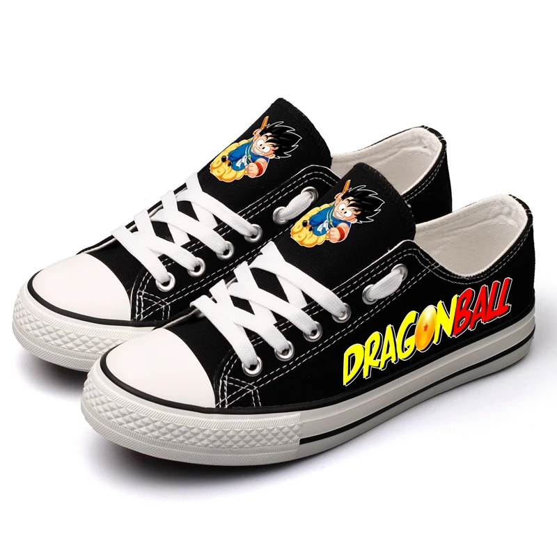

E-LOV Women Lace-up Casual Flat Shoes Cosplay Anime Dragon Character Cute Cartoon Ball Printed Canvas Shoes Espadrilles