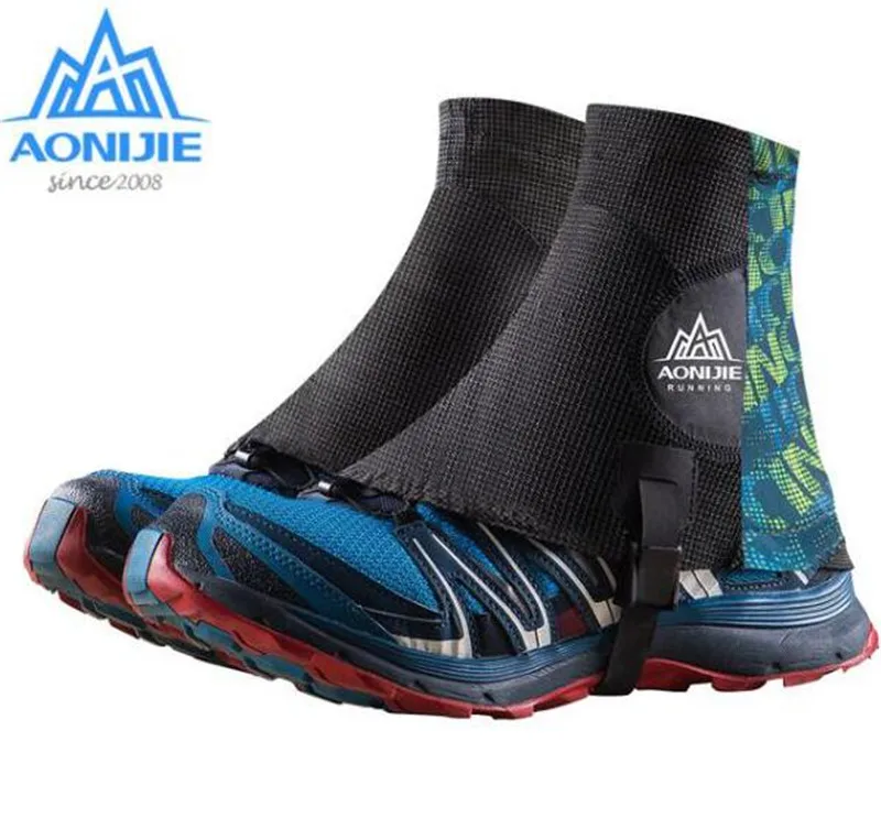 AONIJIE Outdoor Trail Reflective Gaiters Unisex High Protective Sandproof Shoe Covers For Running Jogging Marathon Hiking