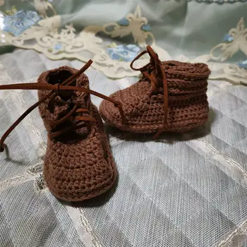 

QYFLYXUEHand made baby wool boots, sneakers, newborn's first gift, newborn's first pair of boots, toddler shoes