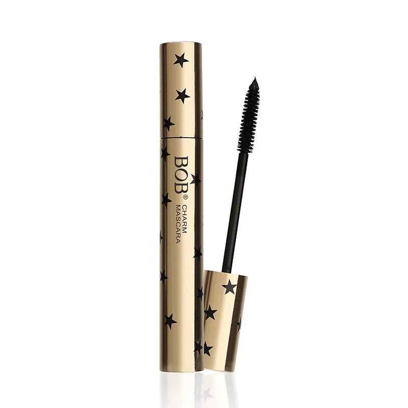 

Brand Gold Tube Stars Black Thick Mascara Eye Makeup 3D Fiber Mascara Extended Curly Eyelash Lasting Waterproof Cosmetics