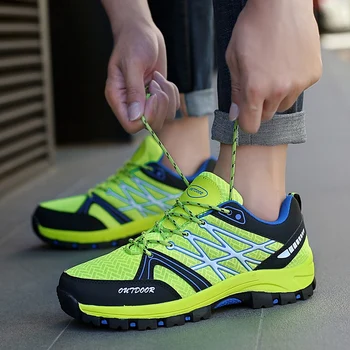 

Men's Sneakers Outdoor Hiking Shoes All Season Slip-on Trekking Climb Mountain Hunting Rubber Soles Male Sports Hiking Shoes