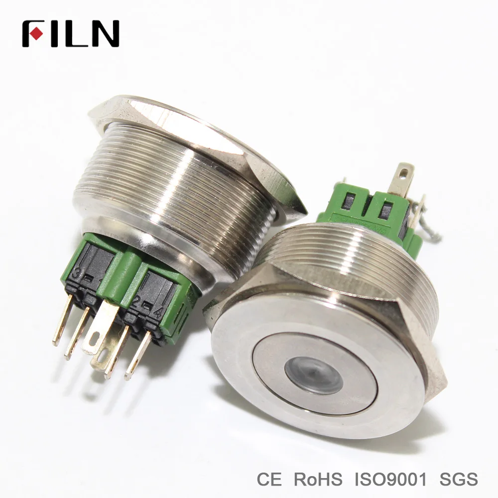 24v-flat-stainless-steel-push-button-switch-with-6P