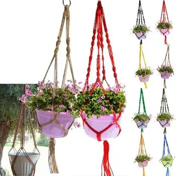 

BESTOYARD Plant Hanger Flower Pot Plant Holder for Indoor Outdoor Ceiling Deck Balcony Decorations