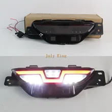 July King White LED Reversing Light + Red Light Guide LED Brake Lights + Red Night DRL Case for Toyota C-HR 2017 2018